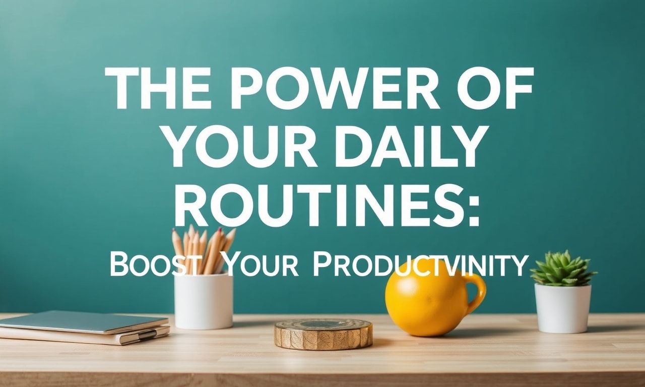 Günlük Rutinlerinizin Gücü: Verimliliğinizi Artırın