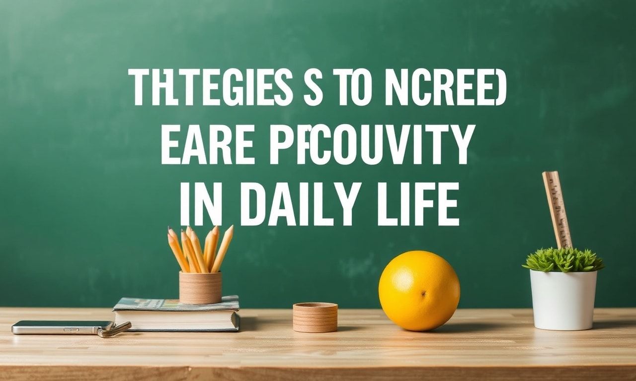 Günlük Yaşamda Verimlilik Artırma Stratejileri